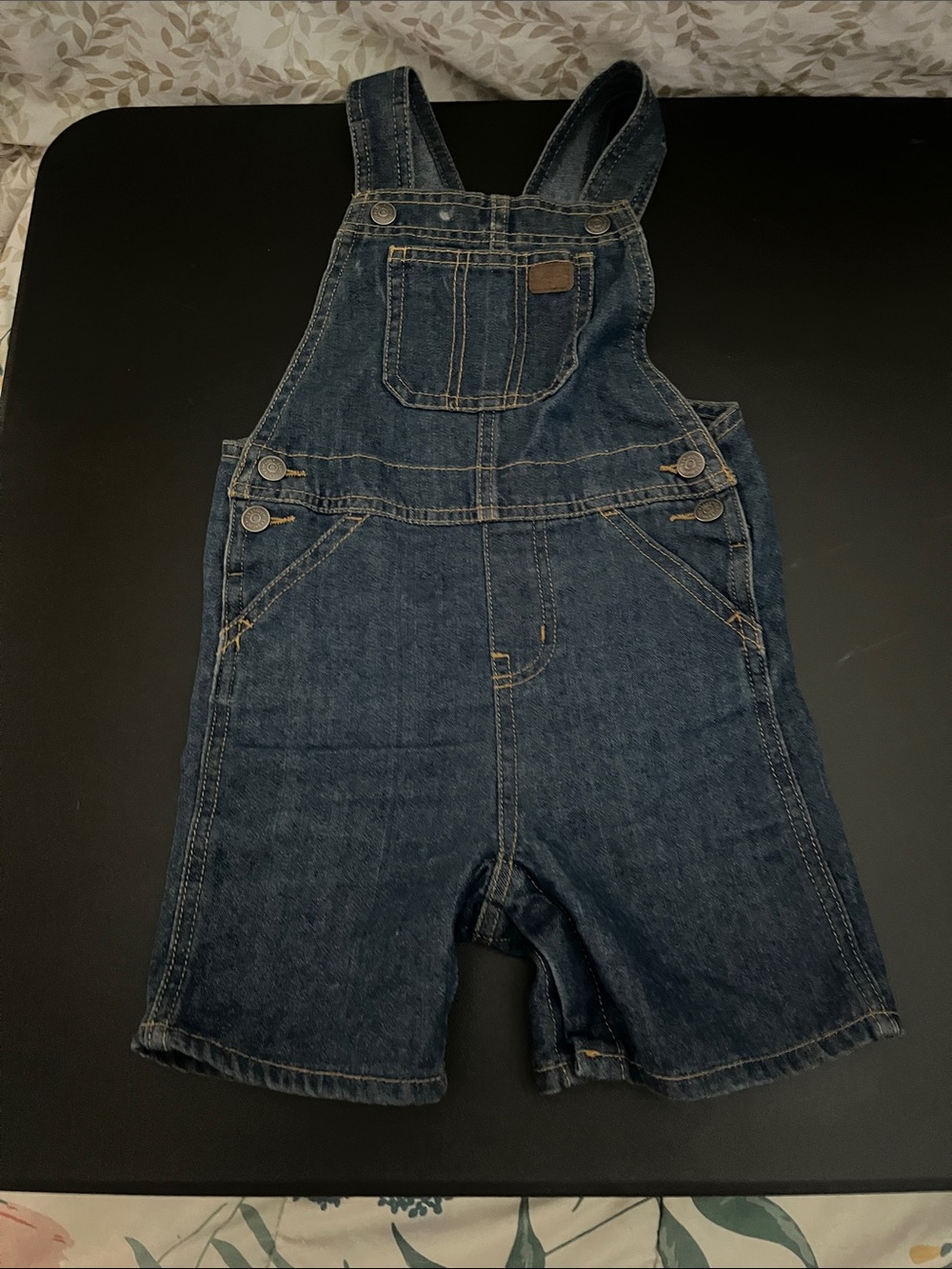 Lee Dark Blue Denim Shortalls for Kids